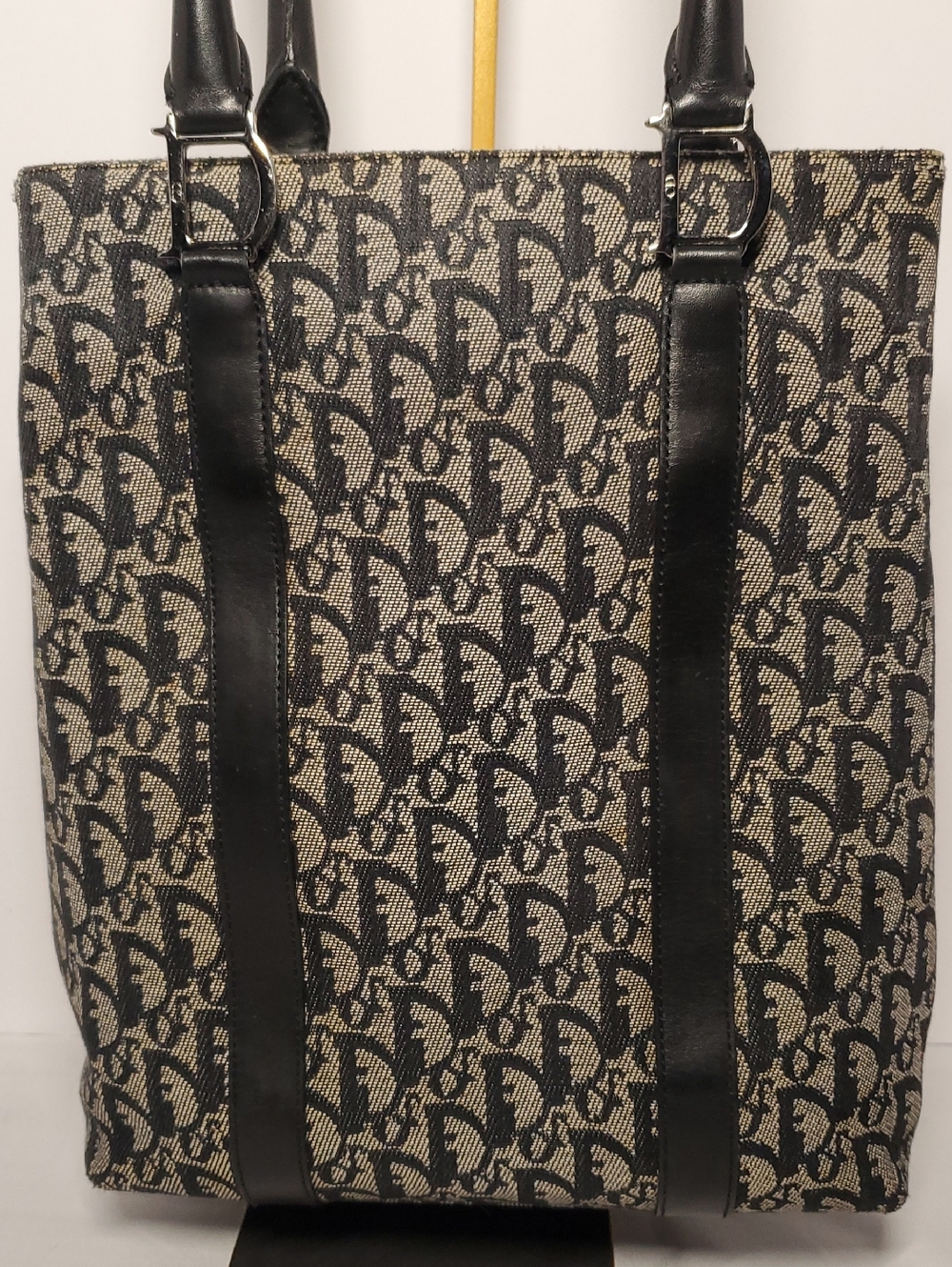 Christian Dior Black and Beige Jacquard Monogram Tote - Picture 2 of 15